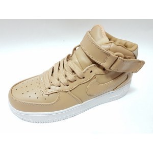 Кроссовки Nike air force 1 mid арт.187 бежевые.