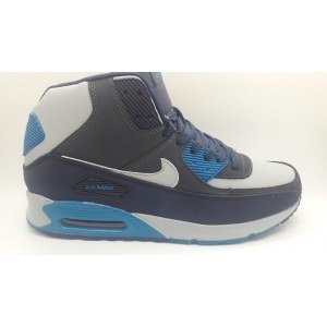 Зимние кроссовки Nike air max 90 арт.068 темно-синие (dark-blue)