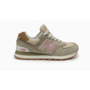 Кроссовки New Balance 574 арт.112 бежевый/розовый (beige/pink)